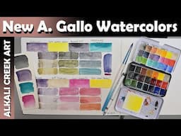 Five New A. Gallo Watercolors!  Palette reorganization and color mixing.