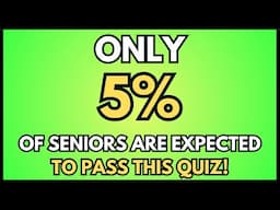 Are You An Intelligent 70+ Year Old? Prove It! | Tough Trivia Quiz