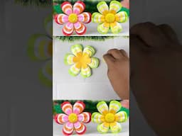 #diy #craftideas #craft #diycraft #flower #howtomakepaperflowerwallhanging