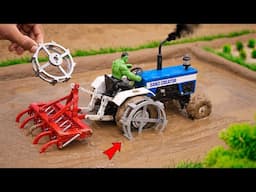 diy tractor plough machine with Cage Wheel science project @sanocreator