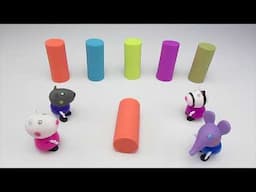 Kinetic Sand DIY Stop Motion with Peppa Pig for Kids Nursery Rhymes Kids Color Lollipops #5