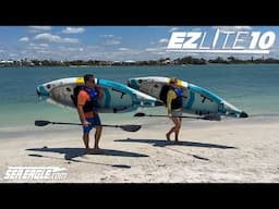 NEW Sea Eagle EZLite 10 - Lightest Inflatable Performance Kayak - Unboxing & Paddling