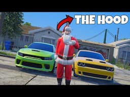 Fake Santa Visits The HOOD in GTA 5 RP..