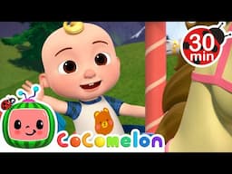 JJ Takes a MAGICAL Carousel Ride | Cocomelon and Little Angel Nursery Rhymes