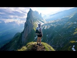 Hiking Alone to Saxer Lücke in Switzerland