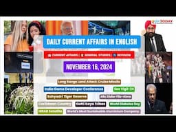 16 November, 2024 | Current Affairs in English by GKTODAY 🎯