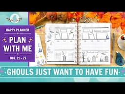 Spooky Plan With Me | Ghostly Cemetery | ohelloRobin Stickers | Happy Planner