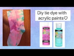 How to tie dye with ACRYLIC PAINTS