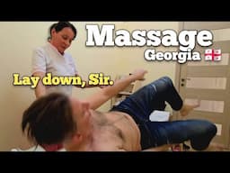 STRONG LADY BODY MASSAGE (I did what she told me to do!) in a Soviet Era Spa Town of Georgia 🇬🇪