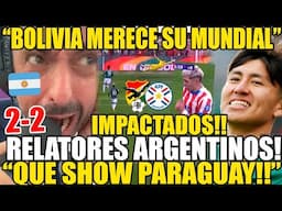 RELATORES ARGENTINOS IMPACTAD0S CON BOLIVIA vs PARAGUAY 2-2 "QUÉ SHOW, BOLIVIA AL MUNDIAL" ENCISO!