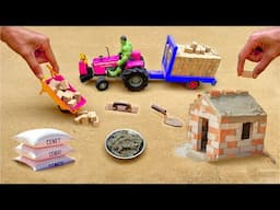 diy mini tractor bricks house construction science project @MiniTractor100