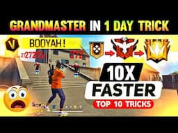 Grandmaster 🏆 - 10x Faster Trick For Rank Pushing ? || Br Rank Pushing Tips & Trick || Free Fire