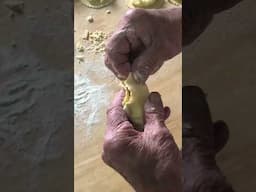 99yr old Battina makes culurgiones!  #gnocchi  #sardinia  #italianfood