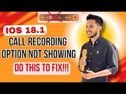 How to Fix Call Recording in iPhone ios 18.1 Not Showing | Enable Call Recording in iPhone