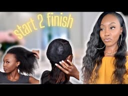 Deep Side Part Quick Weave + Blending Leave Out!