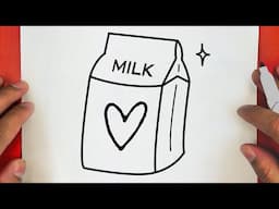 HOW TO DRAW A CUTE MILK BOX LOVE, STEP BY STEP, DRAW Cute things