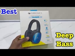 Under 800Rs Best Sound Bluetooth Headphone ZEBRONICS Zeb-Thunder  PRO Bluetooth Wireless Headphone