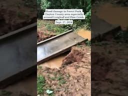 Video shows road damage from Hurricane Helene in Forest Park, Clayton County area in Georgia