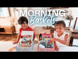 Fun & Educational Morning Baskets for Toddlers | Reducing Screen Time