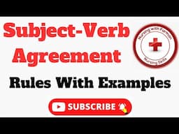 Subject Verb Agreement | Rules With Examples |  English Lecture With MCQS | Nursing With Farman.