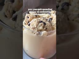 Cookie dough shake (Recipe pinned in comments) #veganfood #vegansnacks #veganweightloss