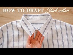 How to draft shirt collar pattern