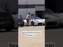 Pretending to Spray Paint Ferrari Prank 😂 #Pranks #JoeySalads #ViralVideos