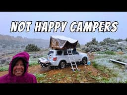 We woke up to SNOW in the USA!!! | Rooftop tent camping in USA & we RETURN to CANADA