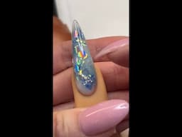 Beginner Gel Nails | Winter Ice Glitter Gel Nail Art Tutorial