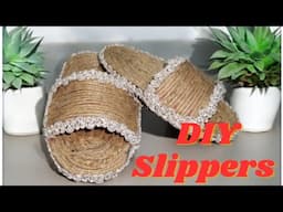 Making of Native Slippers out of jute rope