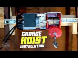 Installing Electric Hoist in Garage - Easy DIY Overhead Angled Ceiling Winch