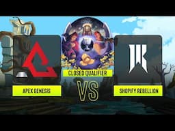 Dota2 - Apex Genesis vs Shopify Rebellion - ESL One - Bangkok: North America Closed Qualifier