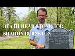 Hand Carved Death Head Slate Gravestone for Author, Sharon Burnston