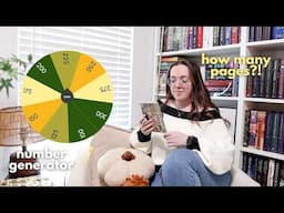 number generator picks how much I read for a week | READING VLOG