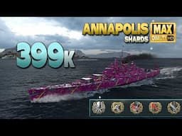 Cruiser Annapolis: Almost 400k damage on map "Northern Waters" - World of Warships