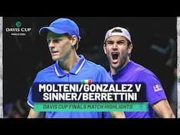 Andres Molteni & Maximo Gonzalez v Jannik Sinner & Matteo Berrettini Highlights | Davis Cup 2024