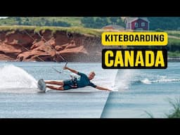 Kiteboarding on the Magdalen islands in Canada