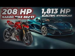 Rimac Nevera vs Ducati Streetfighter V4 | Hypercar vs Naked Bike Showdown!