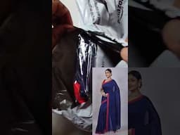 #unboxing #amazon pure cotton light weighted saree #saree #shorts #ytshort