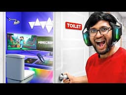 BUILDING SECRET GAMING ROOM IN TOILET !