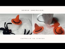 TUTORIAL CAPPELLO DA STREGA-HALLOWEEN🎃Come fare un cappello da strega all'uncinetto