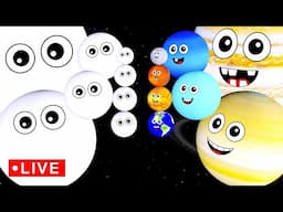 Planet Comparison for kids 🔴🌙🪐🌎 | Planet video | How Many Moons Does Each Planet Have | Top 10 Moons