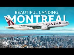 Beautiful landing in Montreal, Canada (4K)