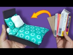 DIY Miniature Bed| How to make miniature bed with Cardboard