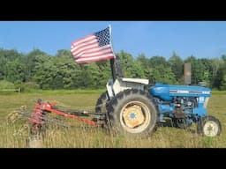 last of first crop hay coming down with setbacks