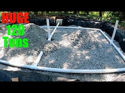 Huge french drain trench