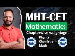 Mathematics MHT CET chapterwise weightage II12th math II Mht cet chapterwise weightage #mhtcet2025