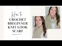 How to Crochet: Knit-like Scarf tutorial for beginners - This video has been re-filmed