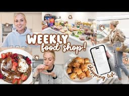 do the weekly food shop with me for under £100 🫐 new homeowner in my 20’s!