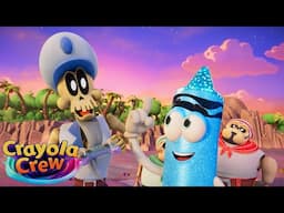 Skeleton's Crash on a Beach? @CrayolaCrewOfficial | Crayola Crew Fun & Imaginative Cartoons for Kids